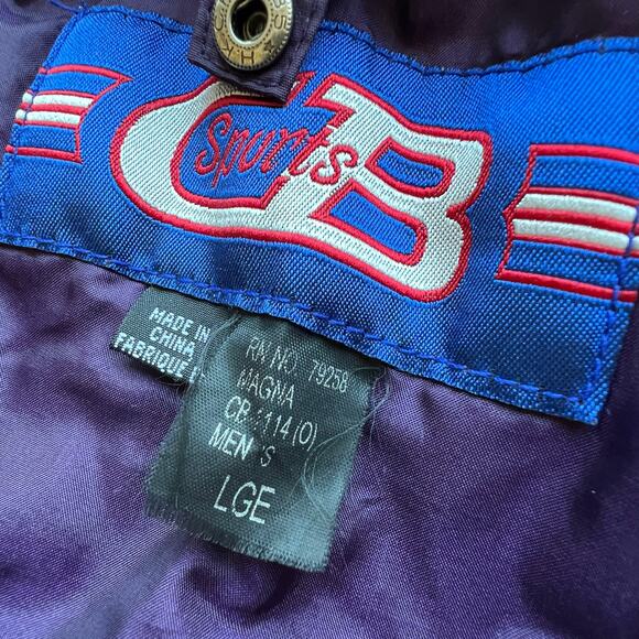 Vintage 90s CB Sports Parka Puffer Jacket Green Purple L Winter Spring Ski Gorp - Picture 2 of 14